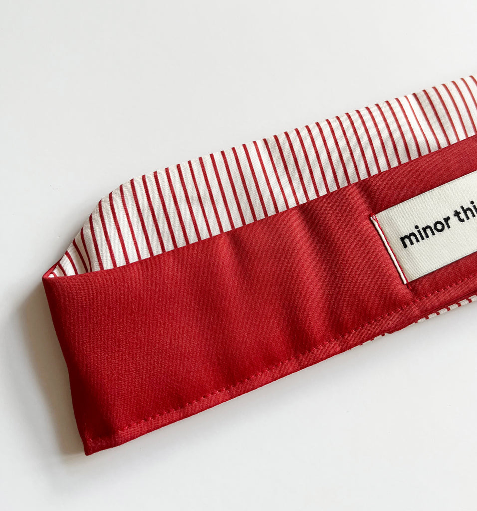 Red doctors's play hat backside