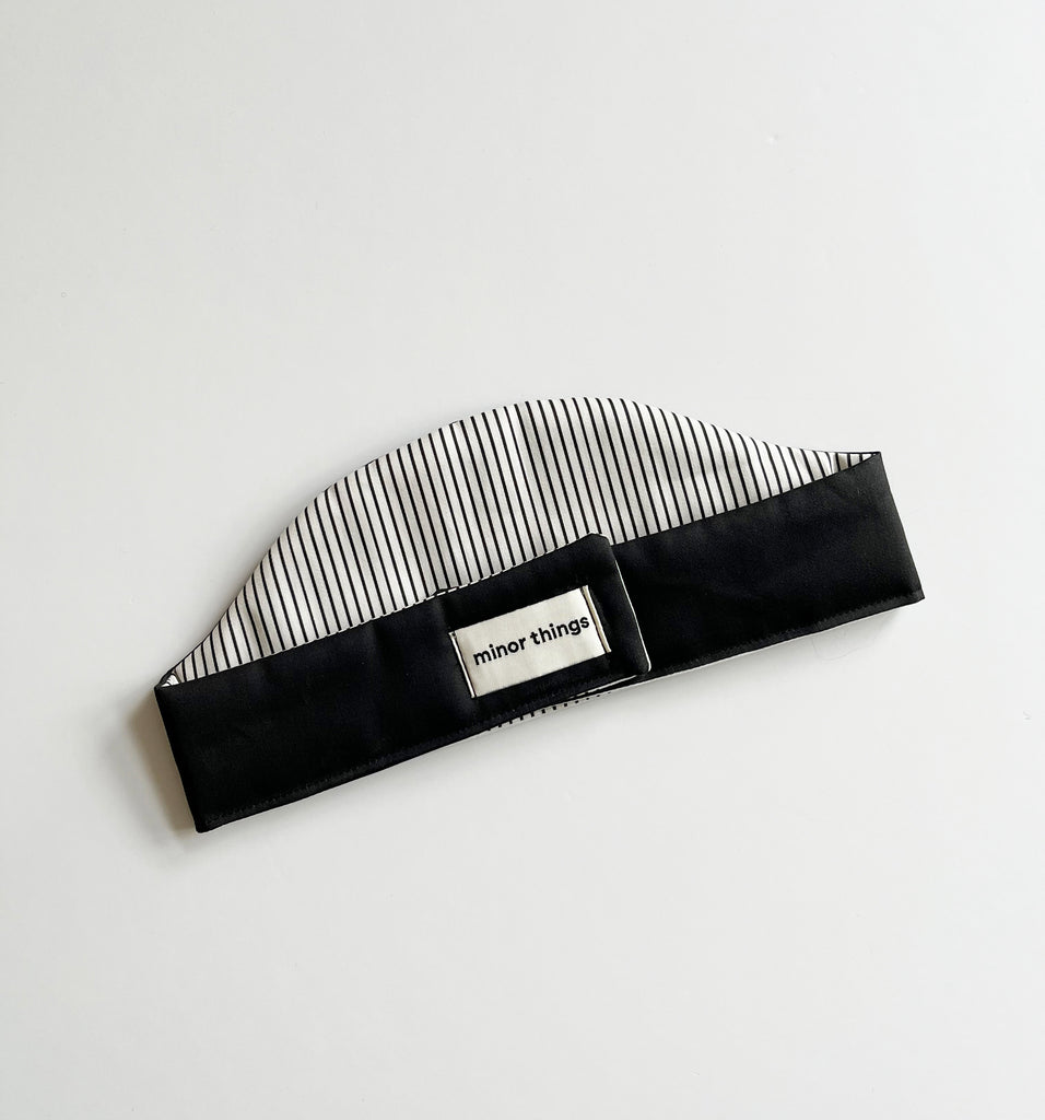 Black cotton pirate's play hat backside